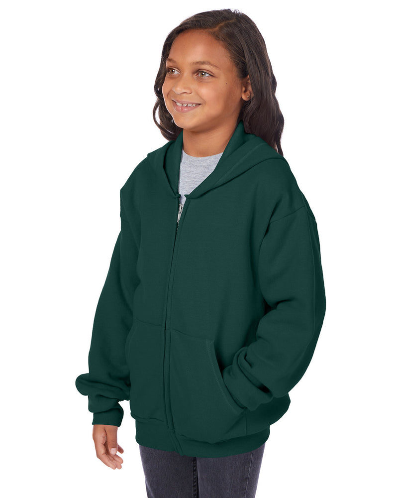 Hanes Youth 7.8 oz. EcoSmart® 50/50 Full-Zip Hooded Sweatshirt