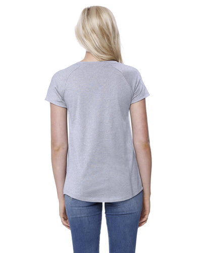 StarTee Ladies' CVC Loose Short-Sleeve Raglan