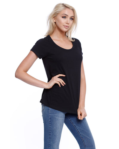 StarTee Ladies' CVC Loose Short-Sleeve Raglan