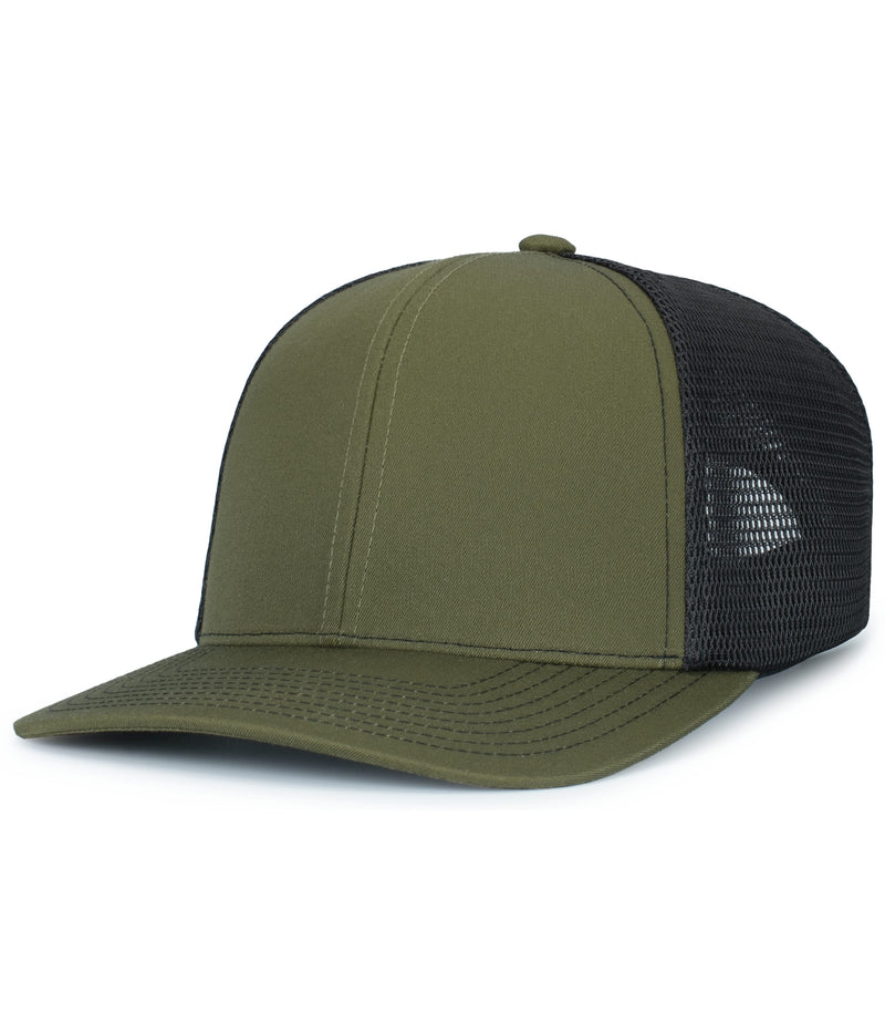 Pacific Headwear Contrast Stitch Trucker PacFlex Snapback Cap