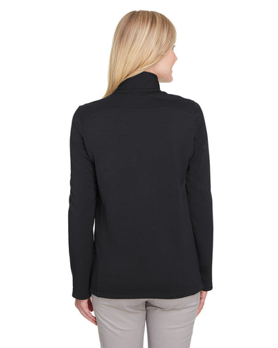 UltraClub Ladies' Coastal Pique Fleece Quarter-Zip