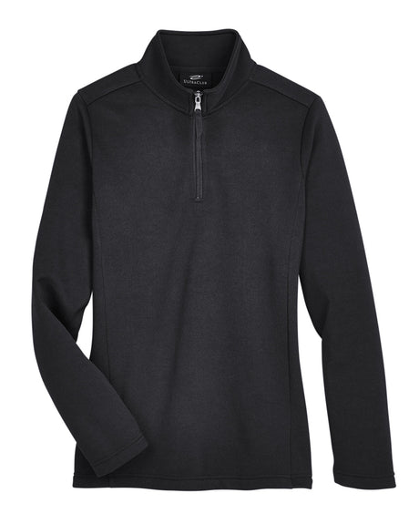 UltraClub Ladies' Coastal Pique Fleece Quarter-Zip UltraClub