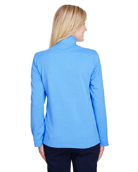 UltraClub Ladies' Coastal Pique Fleece Quarter-Zip UltraClub