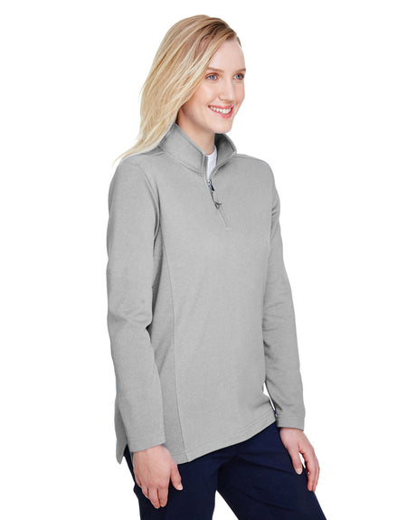 UltraClub Ladies' Coastal Pique Fleece Quarter-Zip UltraClub