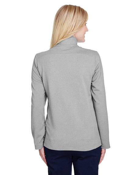 UltraClub Ladies' Coastal Pique Fleece Quarter-Zip UltraClub