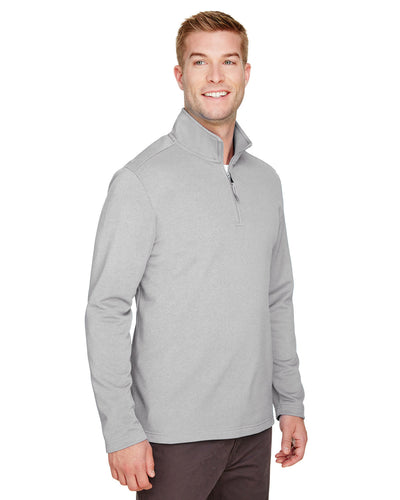 UltraClub Men's Coastal Pique Fleece Quarter-Zip
