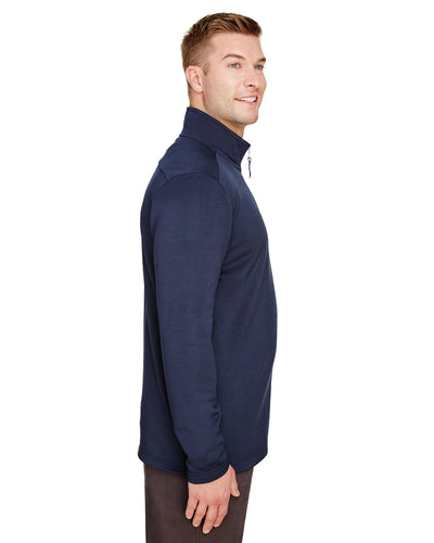 UltraClub Men's Coastal Pique Fleece Quarter-Zip