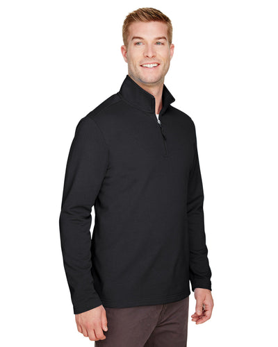 UltraClub Men's Coastal Pique Fleece Quarter-Zip