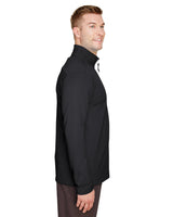 UltraClub Men's Coastal Pique Fleece Quarter-Zip UltraClub