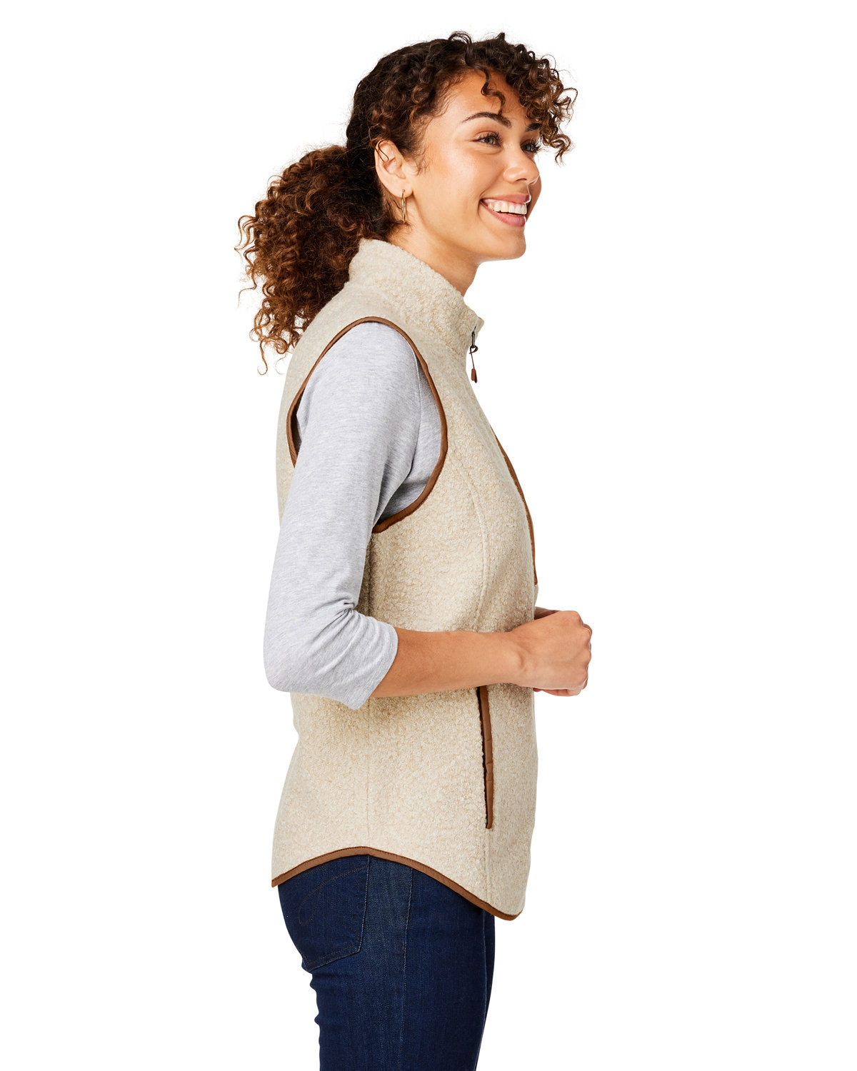 North End Ladies' Aura Sweater Fleece Vest North End