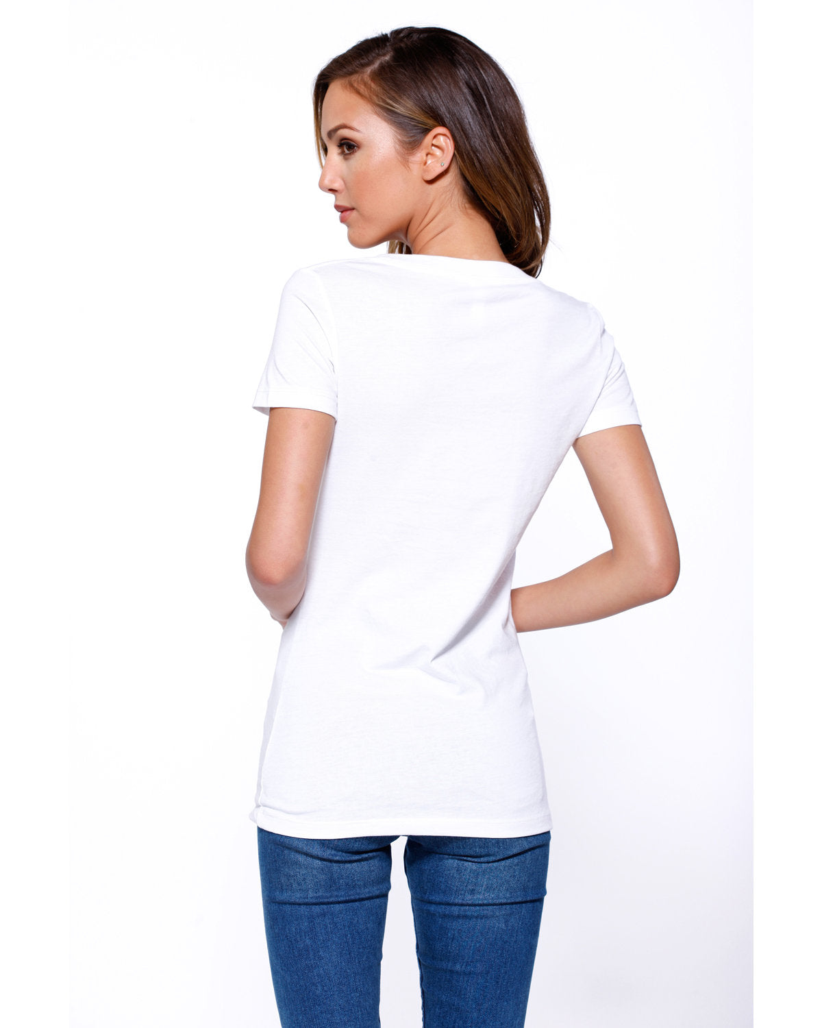 StarTee Ladies' CVC V-Neck T-Shirt StarTee