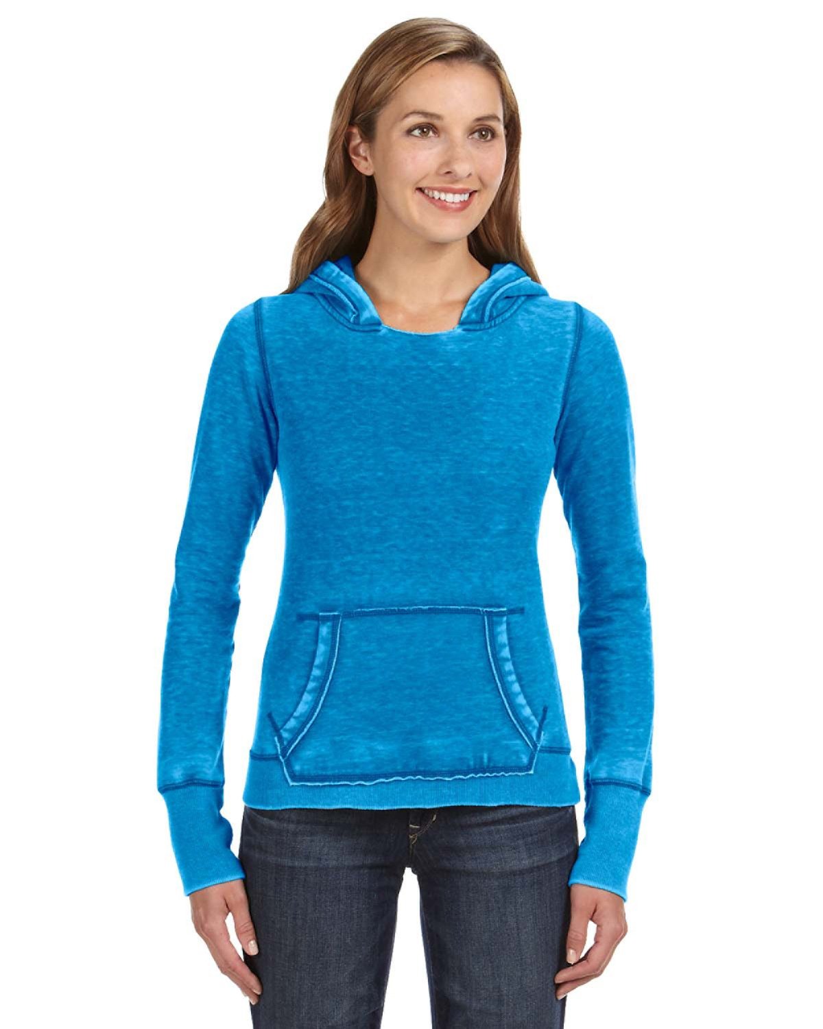 J America Ladies' Zen Pullover Fleece Hooded Sweatshirt J. America