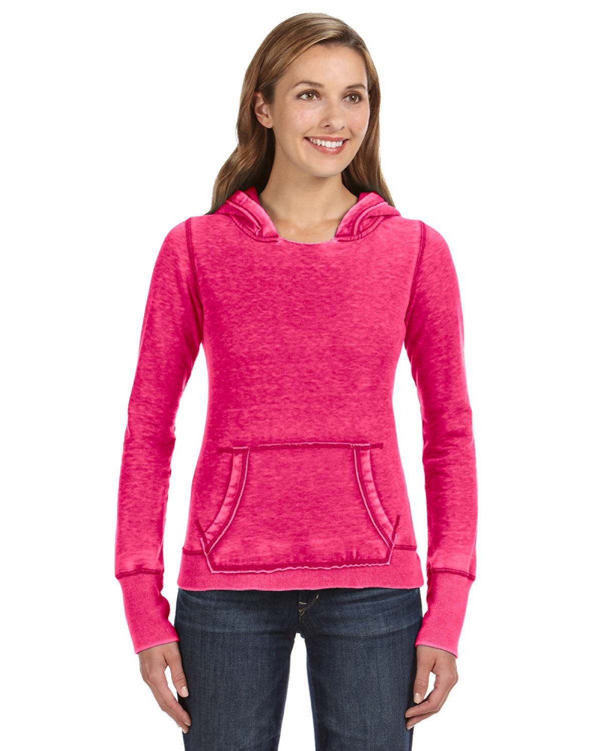 J America Ladies' Zen Pullover Fleece Hooded Sweatshirt J. America
