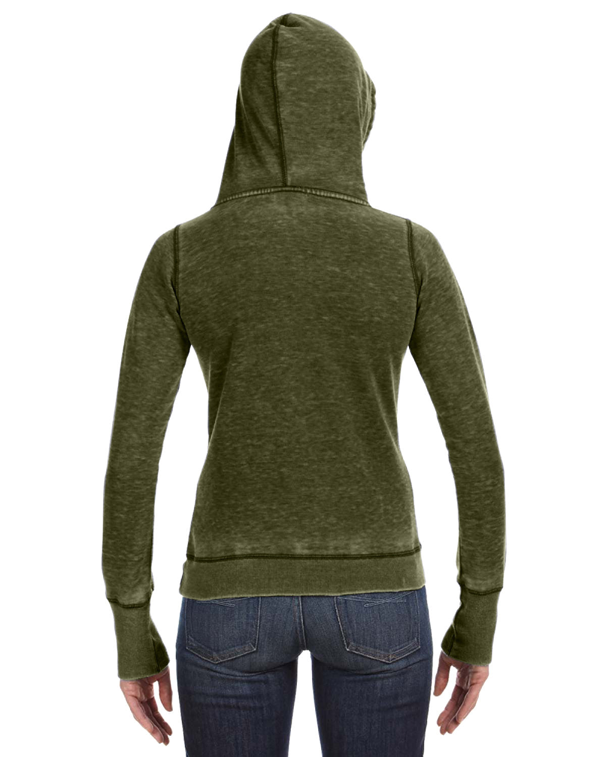 J America Ladies' Zen Pullover Fleece Hooded Sweatshirt J. America