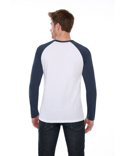 StarTee Men's CVC Long-Sleeve Raglan