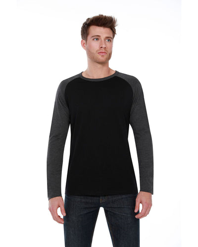 StarTee Men's CVC Long-Sleeve Raglan