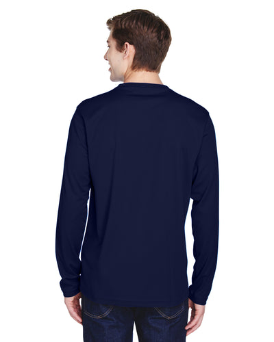 CORE365 Men's Agility Performance Long-Sleeve Piqué Crewneck