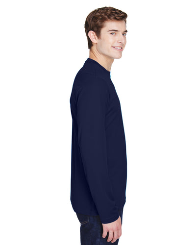 CORE365 Men's Agility Performance Long-Sleeve Piqué Crewneck