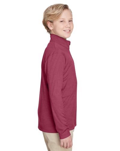 Team 365 Youth Zone Sonic Heather Performance Quarter-Zip