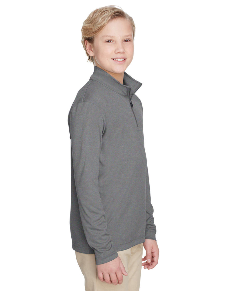 Team 365 Youth Zone Sonic Heather Performance Quarter-Zip