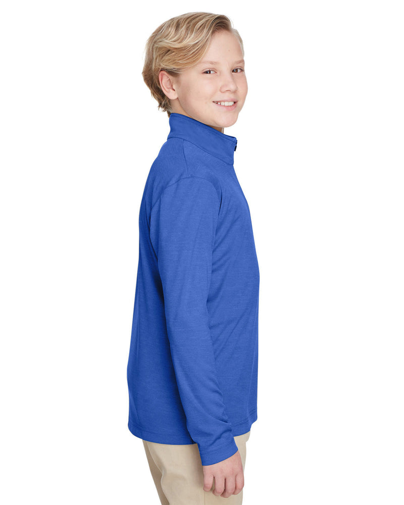 Team 365 Youth Zone Sonic Heather Performance Quarter-Zip