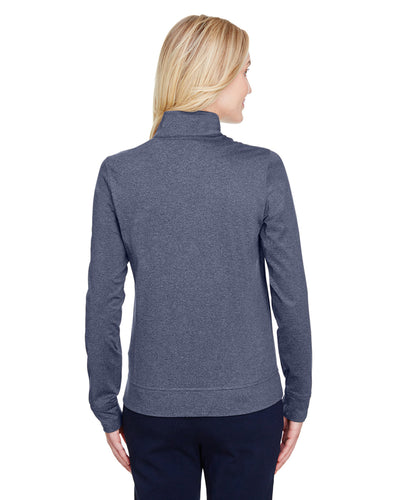 UltraClub Ladies' Navigator Heather Performance Full-Zip