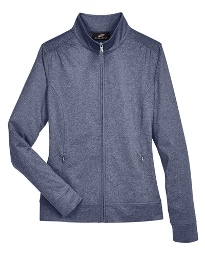UltraClub Ladies' Navigator Heather Performance Full-Zip