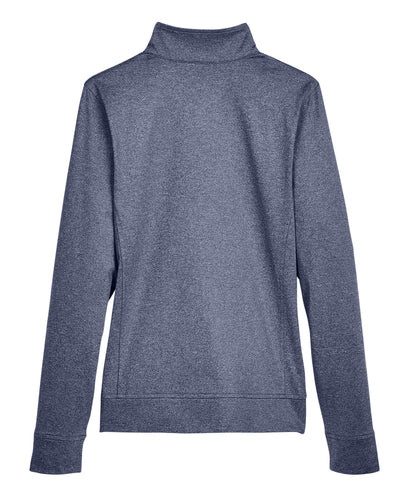 UltraClub Ladies' Navigator Heather Performance Full-Zip