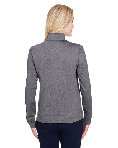 UltraClub Ladies' Navigator Heather Performance Full-Zip