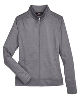 UltraClub Ladies' Navigator Heather Performance Full-Zip UltraClub