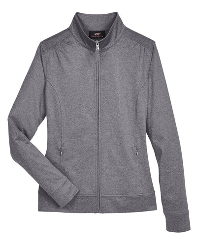 UltraClub Ladies' Navigator Heather Performance Full-Zip
