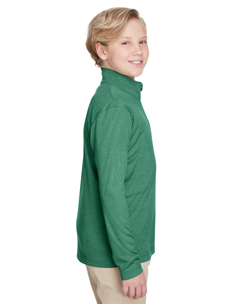 Team 365 Youth Zone Sonic Heather Performance Quarter-Zip