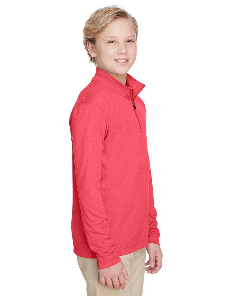 Team 365 Youth Zone Sonic Heather Performance Quarter-Zip