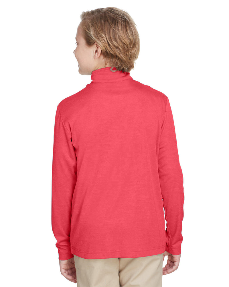Team 365 Youth Zone Sonic Heather Performance Quarter-Zip