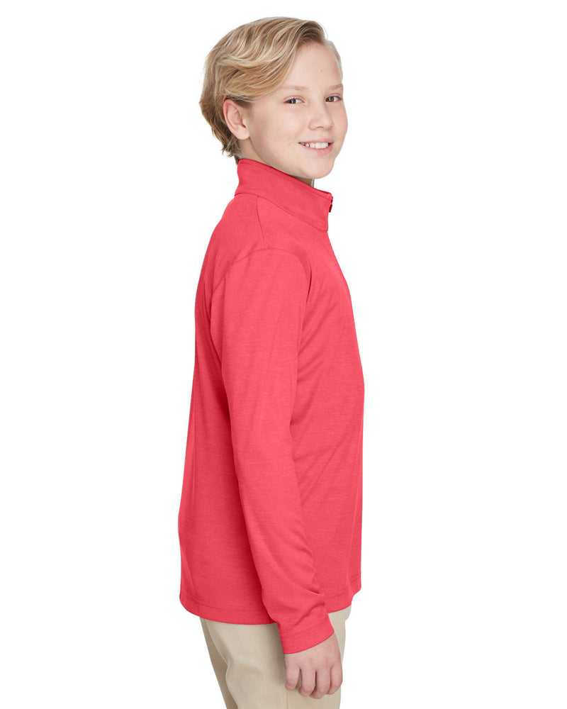 Team 365 Youth Zone Sonic Heather Performance Quarter-Zip