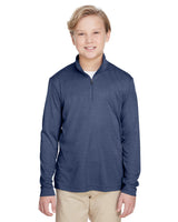 Team 365 Youth Zone Sonic Heather Performance Quarter-Zip Team 365