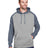 J. America Men's Vintage Heather Hooded Sweatshirt-1
