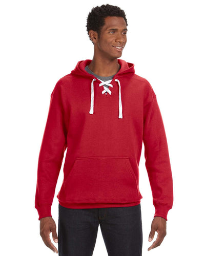 J America Adult Sport Lace Hooded Sweatshirt