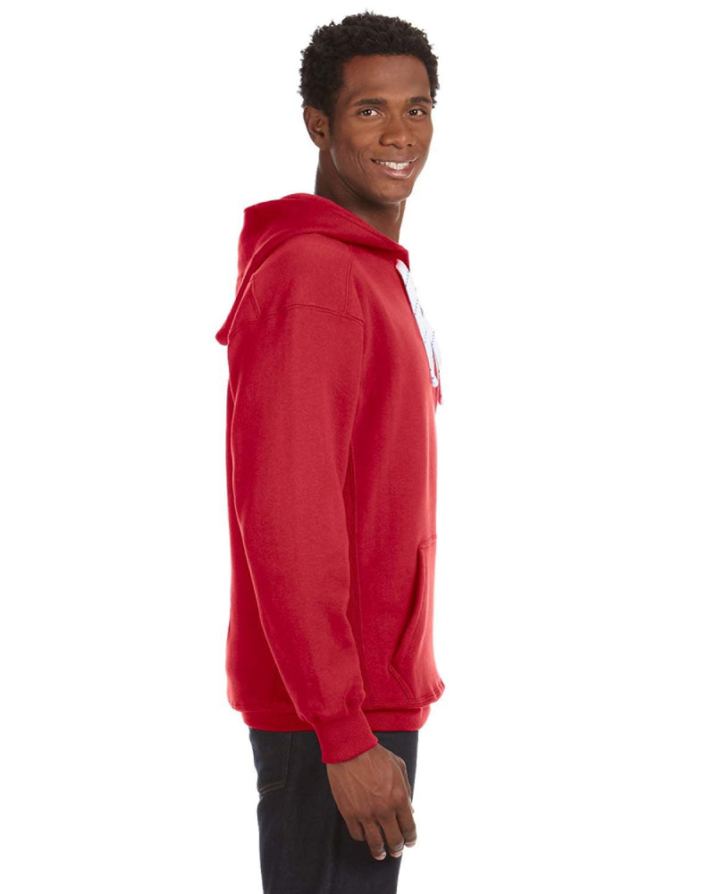 J America Adult Sport Lace Hooded Sweatshirt