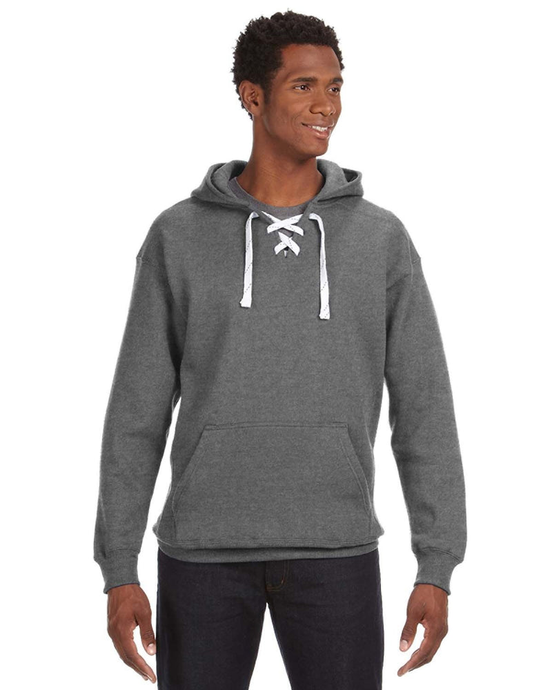 J America Adult Sport Lace Hooded Sweatshirt