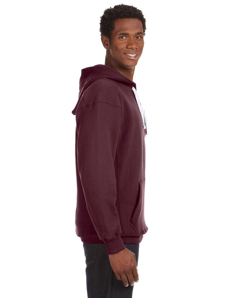 J America Adult Sport Lace Hooded Sweatshirt