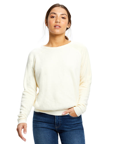 US Blanks Ladies' Raglan Pullover Long Sleeve Crewneck Sweatshirt
