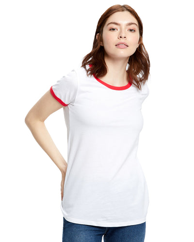 US Blanks Ladies' Classic Ringer T-Shirt