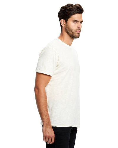 US Blanks Men's Short-Sleeve Slub Crewneck T-Shirt Garment-Dyed