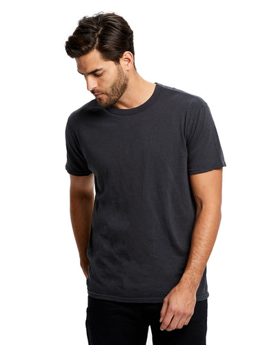 US Blanks Men's Short-Sleeve Slub Crewneck T-Shirt Garment-Dyed
