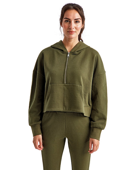 TriDri Ladies' Alice Half-Zip Hooded Sweatshirt TriDri