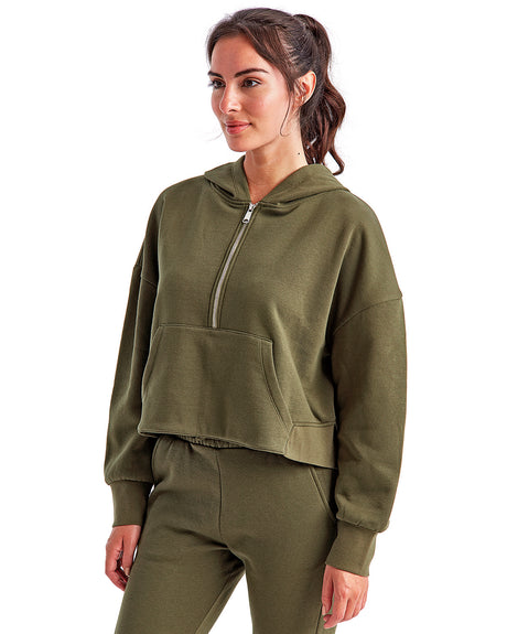 TriDri Ladies' Alice Half-Zip Hooded Sweatshirt TriDri