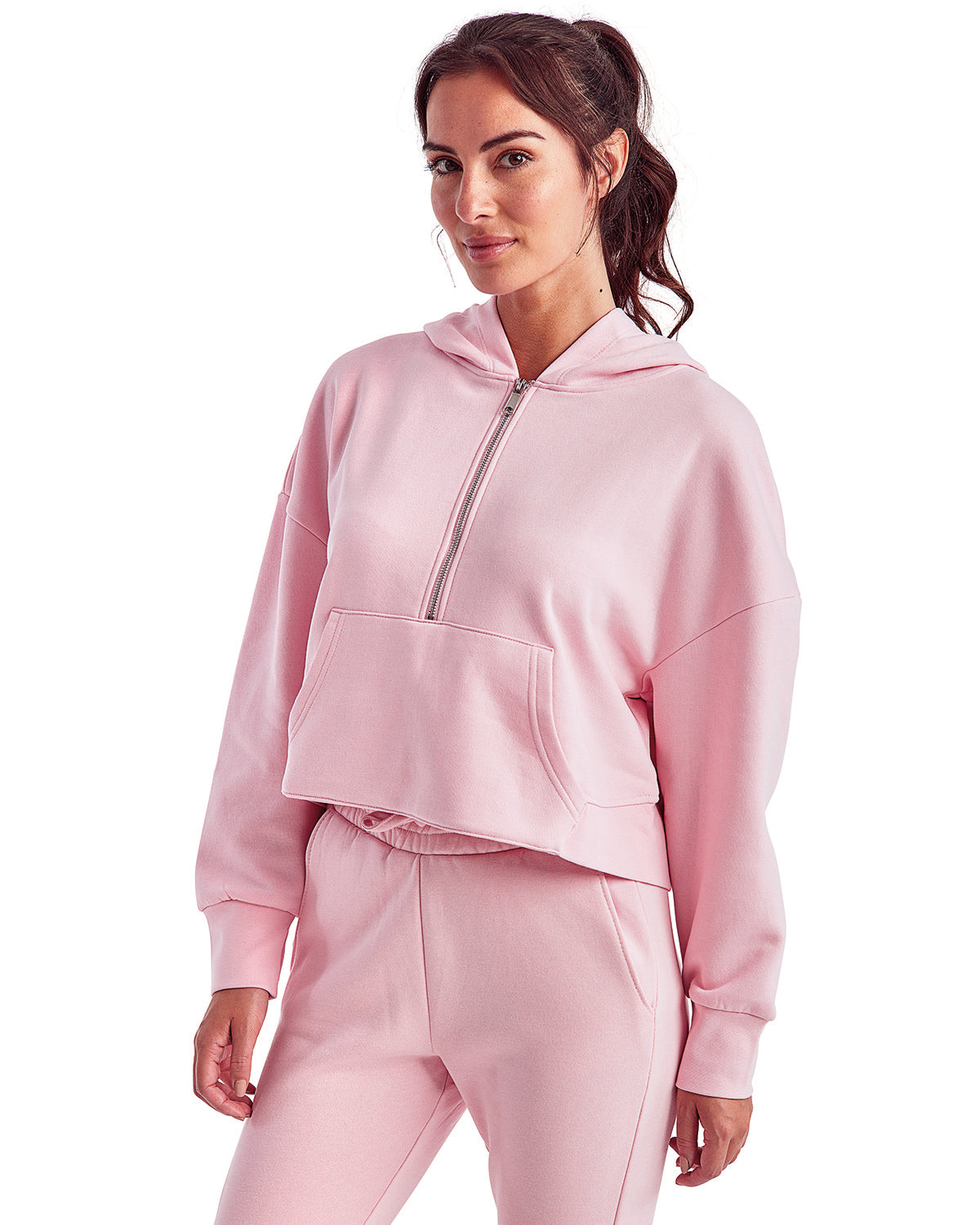 TriDri Ladies' Alice Half-Zip Hooded Sweatshirt TriDri