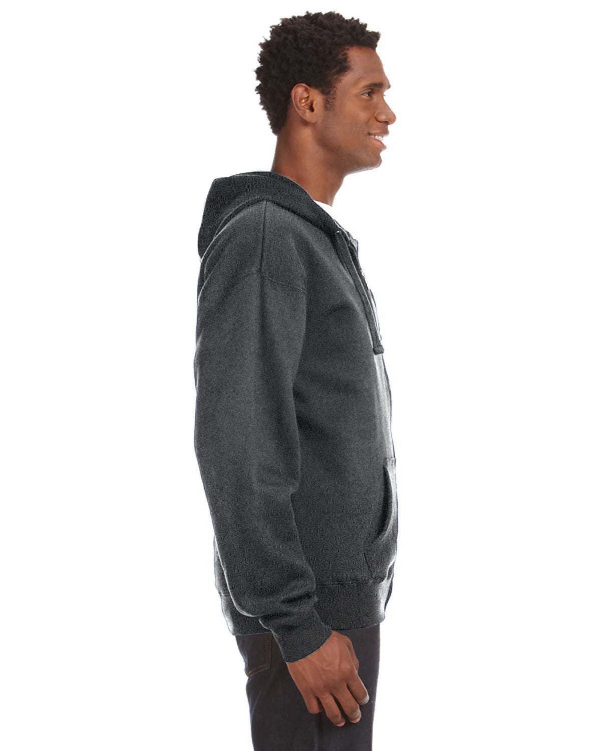 J America Adult Premium Full-Zip Fleece Hooded Sweatshirt J America