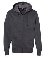 J America Adult Premium Full-Zip Fleece Hooded Sweatshirt J America
